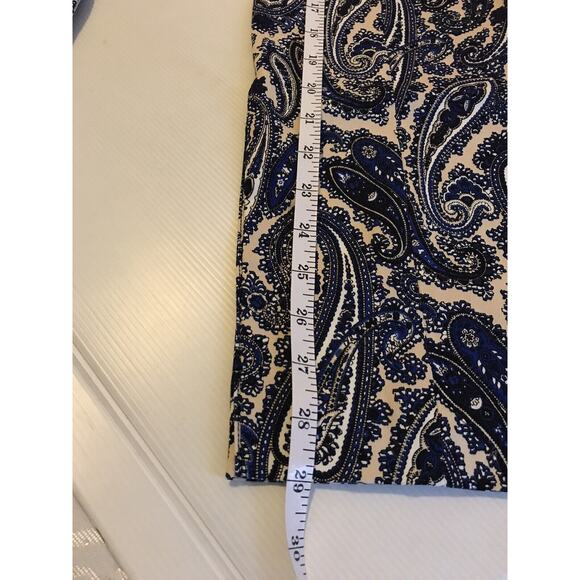 DIANE VON FURSTENBERG Paisley MID RISE SKINNY PANT Size 6 DVF NWT - Picture 4 of 7